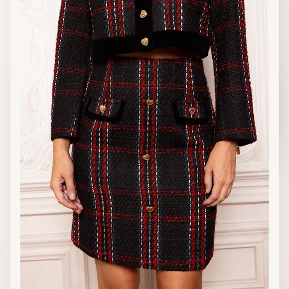 Ivy City Reagan Skirt in Deep Navy Plaid - Sz Small - Picture 5 of 6